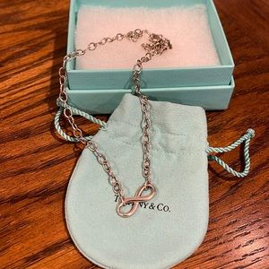 Tiffany infinity necklace. 16” chain
